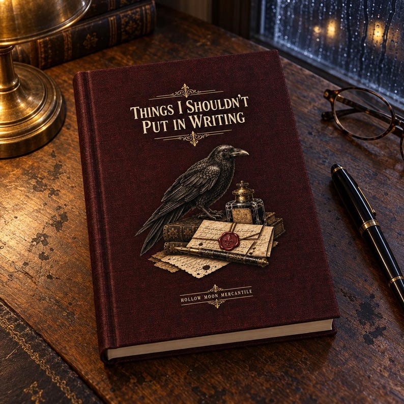 Things I Shouldn't Put in Writing gothic raven journal